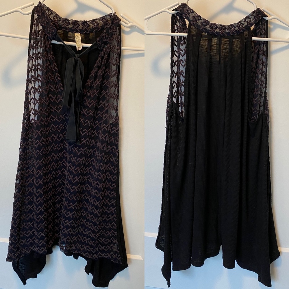 Free People Sleeveless Sheer Blouse